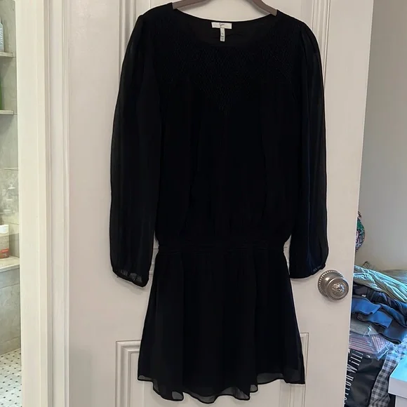 Joie Black boho elbaz blouson dress XS - Picture 2 of 12